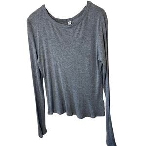 B.P. Nordstrom Dark Heather Grey Classic Cozy Ribbed Long Sleeve Tee Size XL